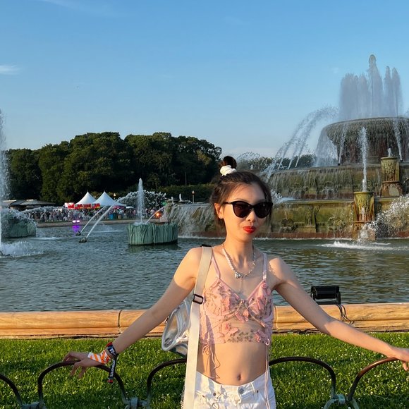 SHEIN Qutie Embroidery Appliques Detail Cami Top - Picture 1 of 7